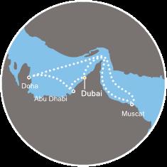 Dubai (Emirati Arabi Uniti) Dubai (Emirati Arabi Uniti) Muscat (Oman) in navigazione