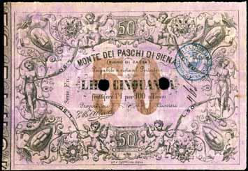 Fedi di Credito Lira 27/04/1870 - Gav.