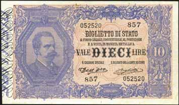 RR - Dell Ara/ Righetti - Scritta a matita al R/, pieghe diffuse BB+ 185 1423 Vittorio Emanuele III