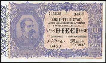 Dell Ara/Porena - Impercettibili ondulazioni SPL+ 100 1433 5 Lire 10/09/1923 - Serie 5464 - Alfa 56; Lireuro 12F - Maltese/ Rossolini FDS 180 1434 10 Lire 22/01/1911 - Serie