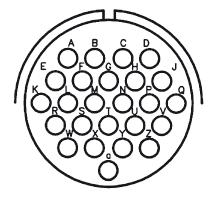 DISPOSIZIONI E SCHEMA DI CABLAGGIO VISTA FRONTALE INSERTO MASCHIO 13 pin / size 20 19 pin / size 20 25 pin / size 24 37 pin