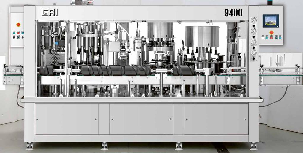 Et. Vacuum [Vacuum lab.] Et. Rotative [Rotary lab.] Monoblocchi di Confezionamento [Packaging monoblocs] 9000 family. Any packaging function on a single base.