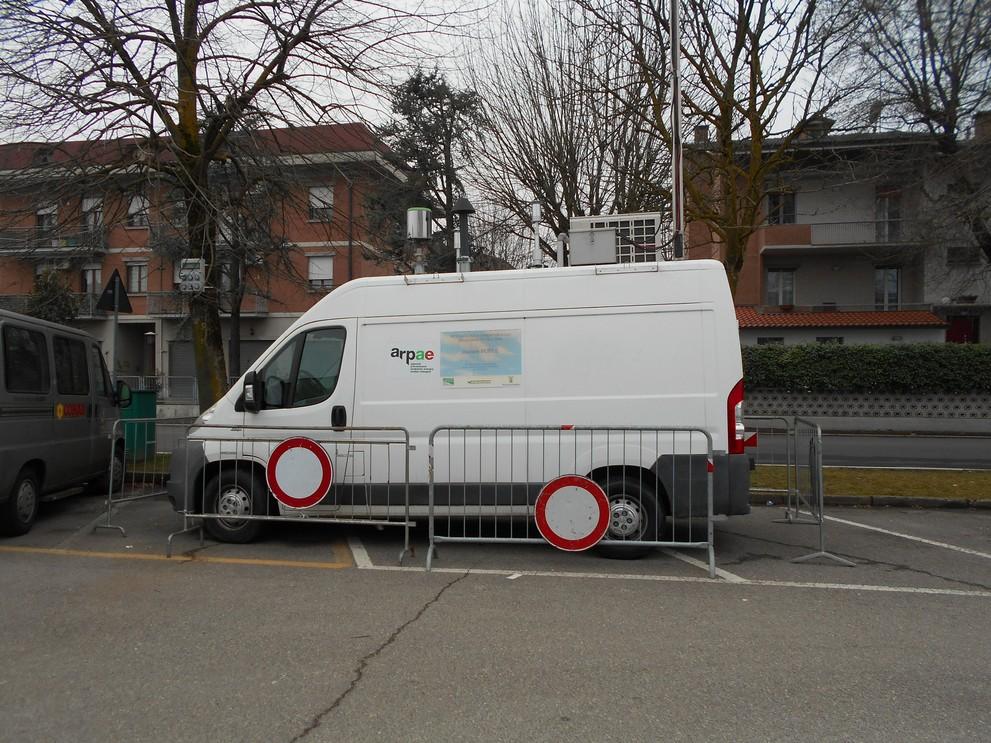 Temperatura, Umidità, Velocità Vento, Direzione Vento, Pioggia Il Laboratorio Mobile è stato posizionato in Via E.