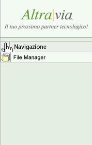 Cliccando su File Manager si accede alla lista delle funzioni del software.