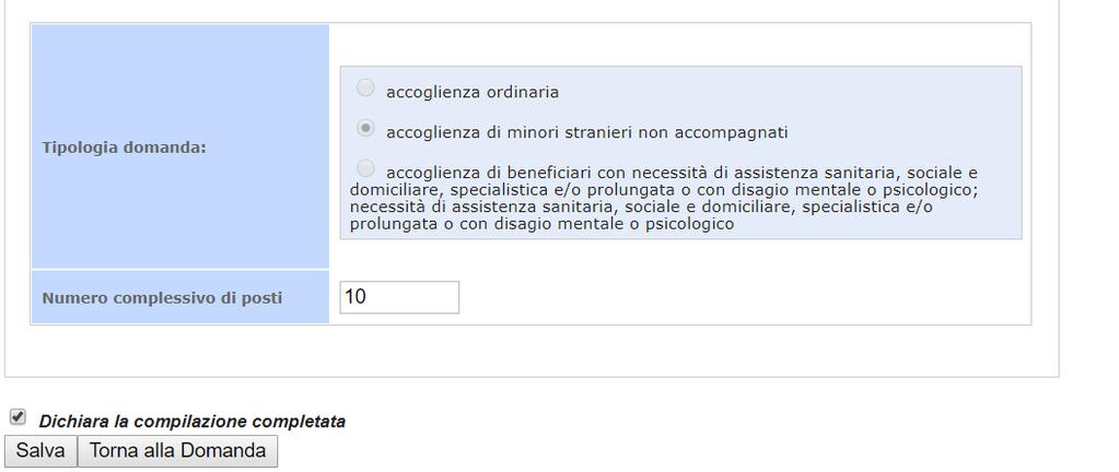 Figura 14: Conferma Compilazione dati riepilogativi della