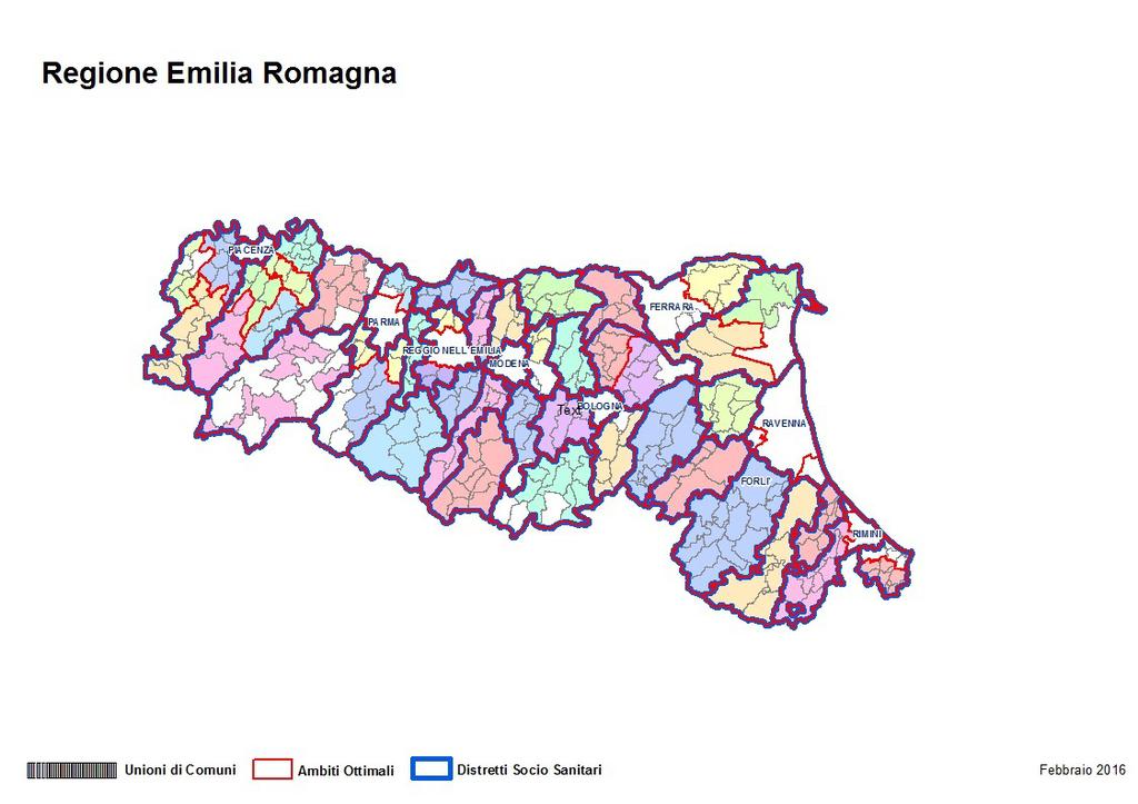 Situazione delle Unioni di Comuni Aggiornamento al 11 febbraio 2016 38