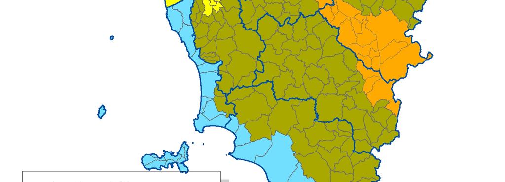 Il risultato di questa assegnazione è indicato nella mappa seguente che rappresenta quindi la zonizzazione finale per questi inquinanti. Fig.