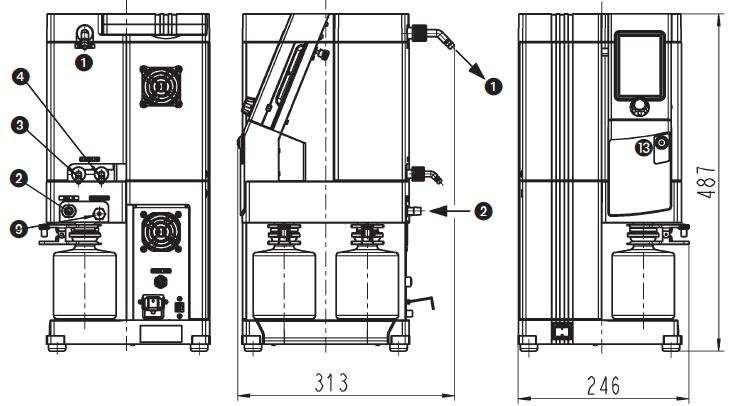 Dimensioni (mm) Accessori Codice Descrizione 117121 Valvola refrigerante G 1/2, ID 8 SC 950 KNF Italia
