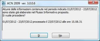 1.3 Genera - Dettaglio - Nuova anteprima Se per lo stesso periodo il file è già stato salvato, facendo clic nuovamente su Anteprima compare un