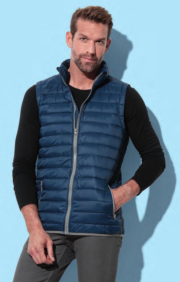 ST5210 Active padded gilet Esterno e Fodera: 100% Nylon - Imbottitura: 100% Poliestere Eccellente isolamento termico e peso ridotto Protezione contro il vento - Impermeabile Colletto rialzato con