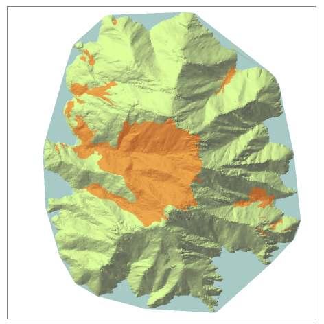 Eradicazione di Ailanthus altissima da Montecristo individuate DUE tipologie di distribuzione 1.