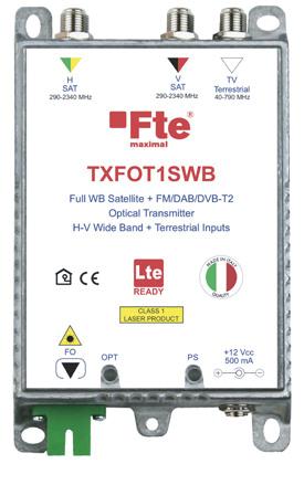 OTTICI (MAX 32 NODI OTTICI) DISTRIBUZIONE IN CASCATA CON COUPLER