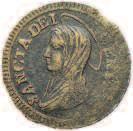 In legenda entro doppio cerchio PIVS PAPA SEXTVS ANNO XXII 1797 R/Busto velato a s. della B.