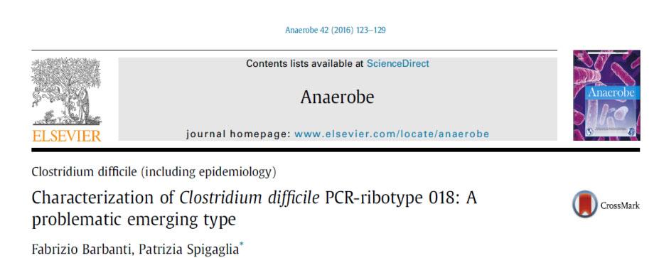 RT 018 vs RT 078 > adesione cellule CaCO2 a 15 g e > produzione tossine a 48h > sporulazione a 24h e > R agli antibiotici In vivo