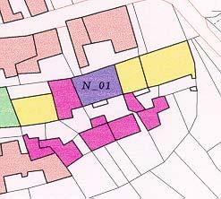 SC_01 PRESCRIZIONI PARTICOLARI INTERVENTO N_01 ZONA A CAPOLUOGO ESTRATTO CARTOGRAFIA DI BASE ZONA NAF CAPOLUOGO INTERV. N_01 Figura 1: estratto tavola P.R.G. ; edificio N_01.