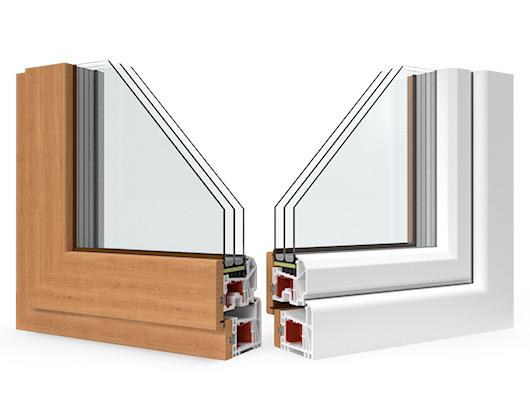 Mix Line Innovativo sistema per finestre e porte finestre in PVC legno ad apertura interna che, per le caratteristiche intrinseche dei due materiali offre la possibilità di