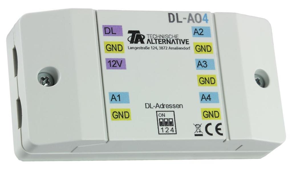 00 IT Modulo di espansione DL per 4 uscite analogiche Il modulo AO4-DL ("AO" = analogue output) permette l'utilizzo di ulteriori 4 uscite analogiche per apparecchi con tecnologia X2 (ad es.