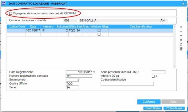 Se il contratto è soggetto a cedolare, è obbligatorio indicare gli estremi di registrazione del contratto nella sezione II del quadro RB, vanno inseriti tramite il