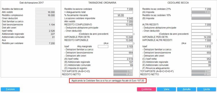 In STA740 Versamenti/Acconti è presente la scelta Stampa confronto