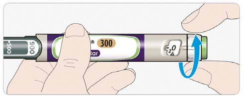 Se la penna non contiene unità sufficienti per la dose, il selettore della dose si ferma sul numero di unità rimaste.
