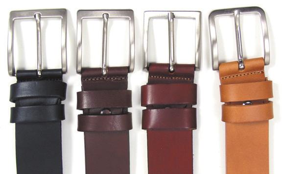 CIN400 81 Cuoio 4062 Cintura in cuoio Leather belts Nero -  CIN4062 Bandiere Cintura in pelle con