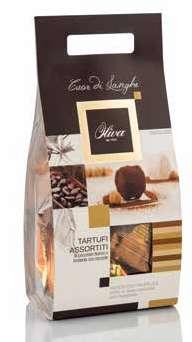 TARTUFI CUOR DI LANGHE Chocolate Truffles in total bag Con cioccolato prodotto in Italia Con pregiate