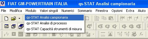 5 In qs-stat : 1) Sia il file dalla Capacità di Processo che quello relativo al Cambio Utensile, sono disponibili e sono stati salvati con qs-stat prima di eseguire lo studio del Cambio Utensile 2)