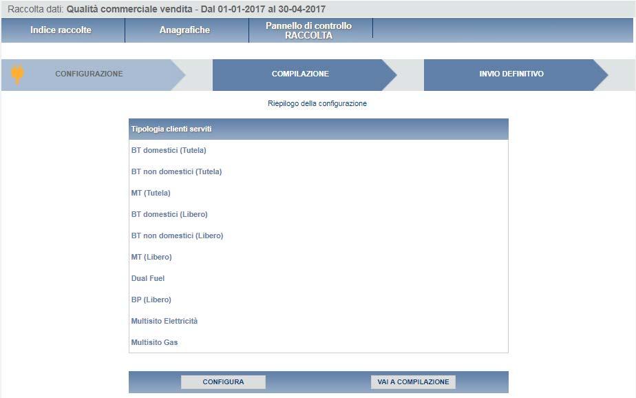 4 Nuove categorie di clienti Nella schermata successiva verrà mostrato il riepilogo della configurazione scelta (figura 4.1). Figura 4.