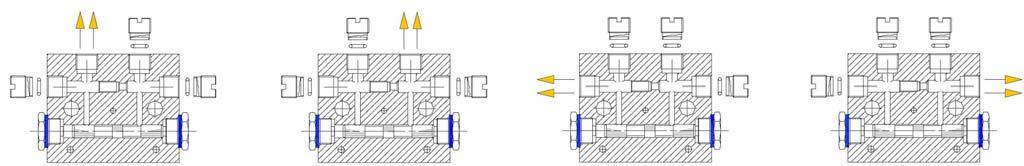 DISTRIBUTORI PROGRESSIVI DPA DPA PROGRESSIVE DIVIDERS CODICI DI ORDINAZIONE ELEMENTI SINGOLI CON UNA USCITA S FOR ORDER BLOCKS WITH ONE OUTLET PORTATA DISCHARGE ELEMENTO INIZIALE INLET VALVE SECTION