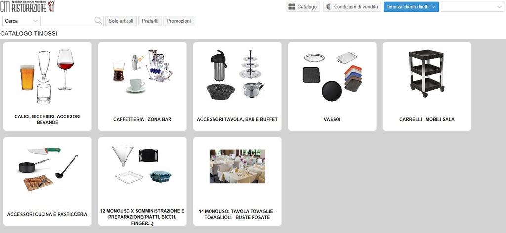 Shop online L agente Timossi accede con le sue credenziali a un catalogo parziale