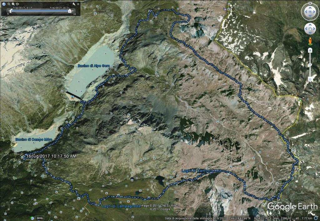 Costeggiamo la sponda alla nostra sinistra del lago di Gera e circa a metà lago effettuiamo una piccola