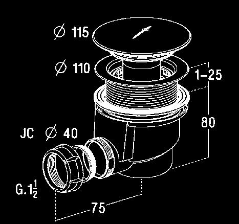 Pilette sifonate standard Piletta sifonata standard diametro 50