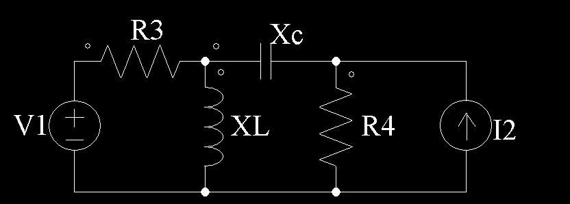 1) i prmetri del genertore equivlente di tensione (ll Thévenin) visto d X C ; 1.2) il fsore dell corrente in X C ; 1.3) l potenz compless ssorit d X C ; 1.