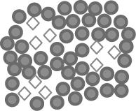 La prima rappresentazione (figura 6) non comporta problemi (solo qualche allievo necessita di rivedere le proprie concezioni); ricordiamo che è comunque difficile disegnare le particelle molto