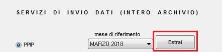 estrazione dei dati Compare il report delle prestazioni PIPP