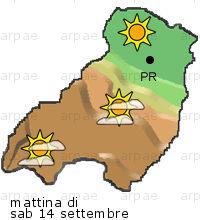 bollettino meteo per la provincia di Parma weather forecast for the Parma province Vento Wind 19km/h 28km/h Temp.
