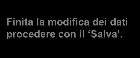 E possibile modificare la regione, la provincia e il comune della