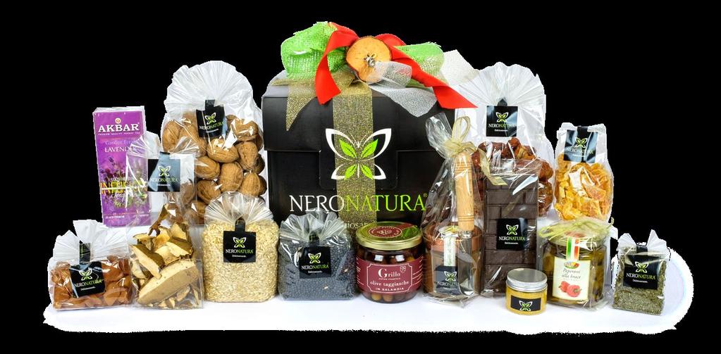 NERONATURA 11 59,90 CUBO GRANDE Noci Grenoble AOC 500 g Pomodori secchi pugliesi essiccati al sole 300 g Funghi secchi extra 20 g Origano italiano essiccato a freddo 10 g - Prodotto artigianalmente