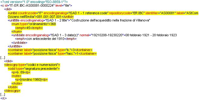 Codici identificativi, segnature e