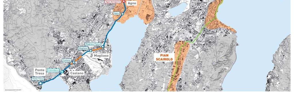 Lungo il collegamento diretto tra la fermata Cavezzolo e il terminale di Lugano centro è prevista la realizzazione della fermata sotterranea Lugano Stazione FFS.
