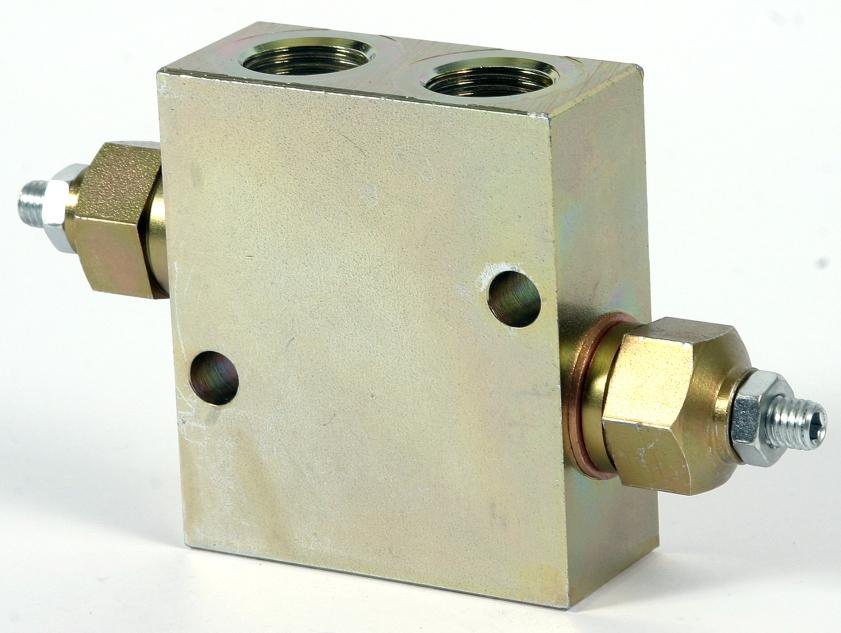 Valvole antiurto doppie incrociate Double cross line direct acting relief valves VD e valvole antiurto VD vengono tipicamente utilizzate per proteggere un motore o un cilindro idraulico da improvvisi