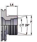 DN25 - BG 5 - ISO 25 (T) CH2 L2 CH3 L3 L4 ØT F STANDARD FEMMINA - FEMALE -MUFFE - FEMELLE MASCHIO - MALE - STECKER -MALE IG 1 41 100 41 87.5 BSP 3/4" DIN 3852-2-X.2519.112 837 10.2519.113 T 696 18 41 100 41 87.