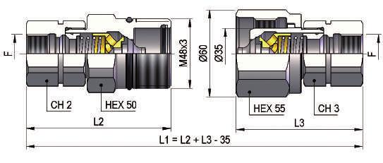 4 41 113.9 45.4 1"5/16-12 UN 2A SAE J 514.2533.502 869 10.2533.503 E 791 10 AG 5 41 102 41 89.5 18 BSP 1" DIN 3852-2-B.2525.212 780 10.2525.213 E 702 18 41 100 41 87.5 16 BSP 3/4" DIN 3852-2-A.2519.