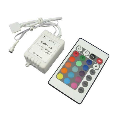 controller strisce monocolore telecomando RF (raggio 20 metri) 6 tasti + regolazione "touch", 3 canali da 6A