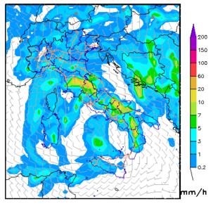 Occidentale al suolo Pressione Precipitazione