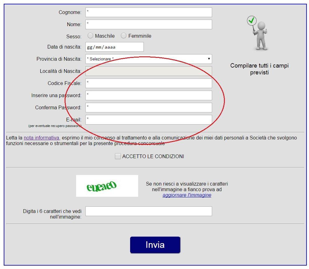 1. Registrazione al sistema L utente si collega al sito web www.gestioneconcorsipubblici.it/pisticci e seleziona il bando di concorso di suo interesse.