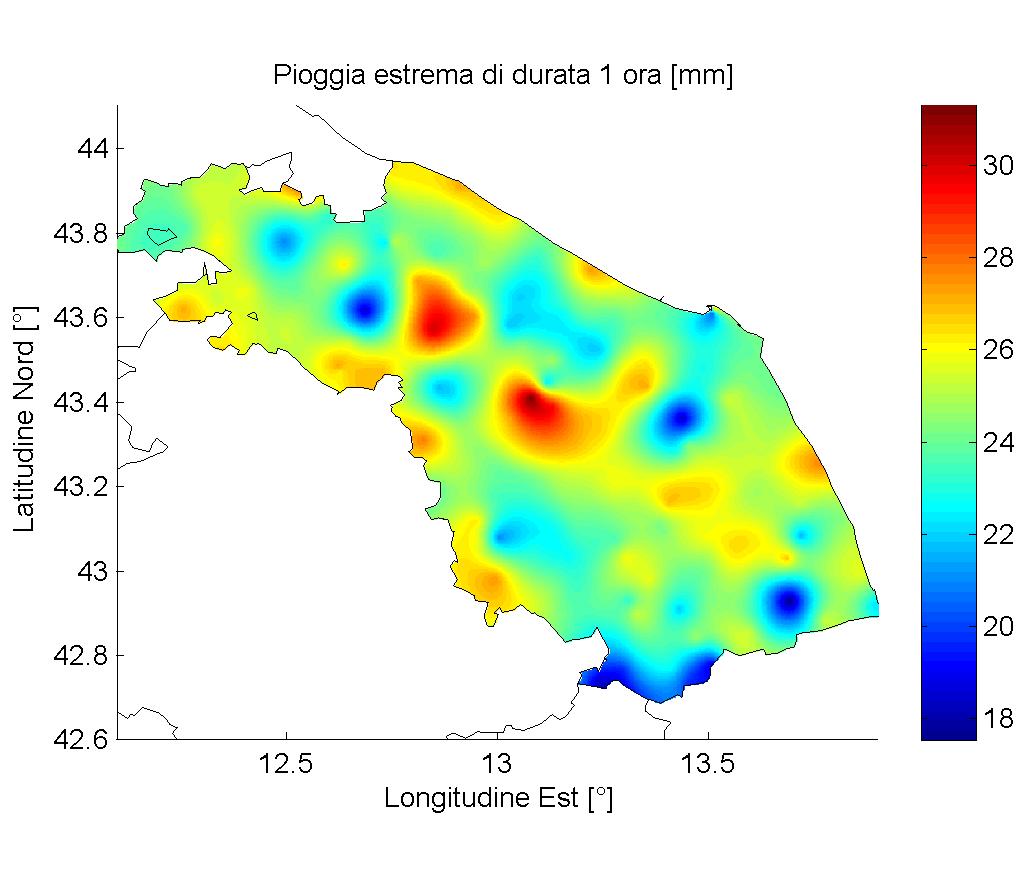 Precipitazione: variabile indice - Interpolazione spaziale della variabile