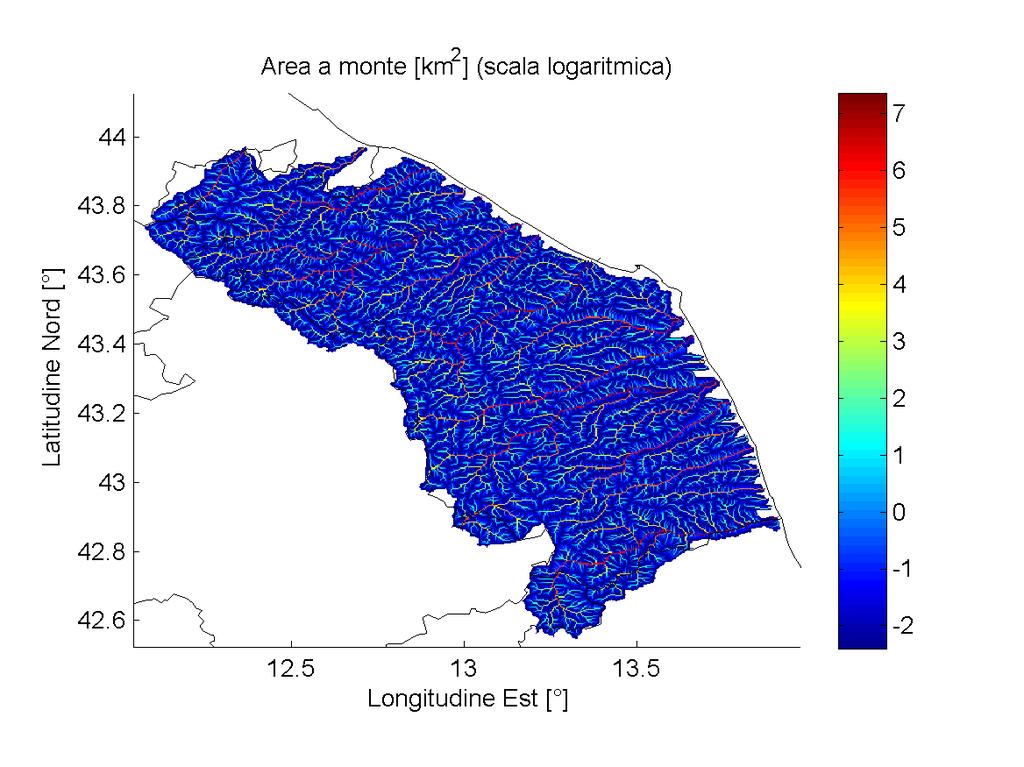 Regionalizzazione portate massimi annuali: bacini inferiori a 50 km 2 -Piccoli bacini: regressione con area (bacini inferiori ai 50 km 2 ) Q piccoli_bacini =kt*1.6119*a 0.