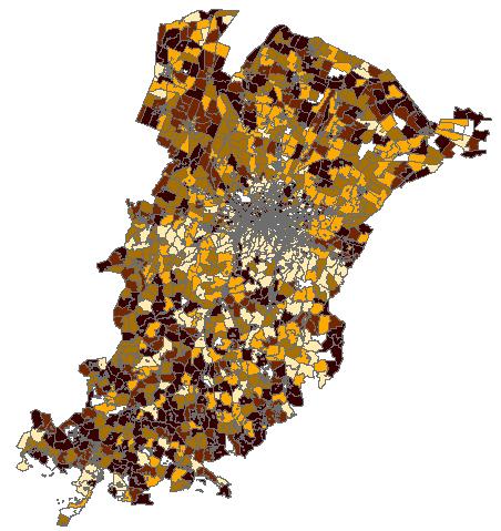 A livello aziendale la quota di cittadini che dichiara di non avere difficoltà economiche è del 52,3% mentre la quota di persone con difficoltà è il 46,7%, pari a quella del Distretto.