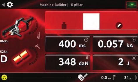 New touch screen welding control unit with intuitive graphic diagrams, allowing a very simple use of the machine by the user.